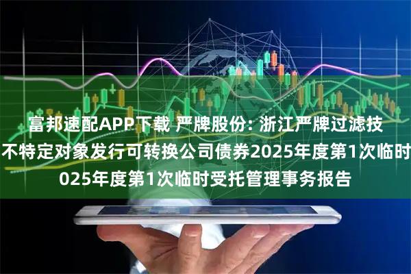 富邦速配APP下载 严牌股份: 浙江严牌过滤技术股份有限公司向不特定对象发行可转换公司债券2025年度第1次临时受托管理事务报告