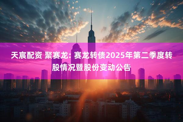 天宸配资 聚赛龙: 赛龙转债2025年第二季度转股情况暨股份变动公告
